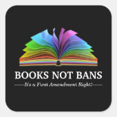 Boeken zonder verboden, LGBTQ+ Vierkante Sticker (Voorkant)