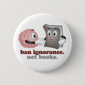 Boeken zonder verboden ronde button 5,7 cm (Voorkant)