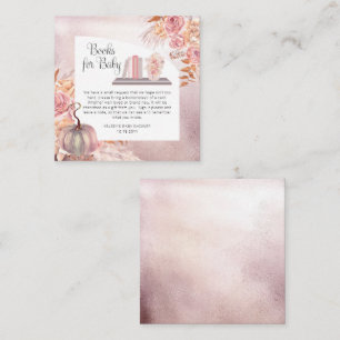 Boekenaanvraag Boek Boek Boho Pink Baby shower Informatiekaartje