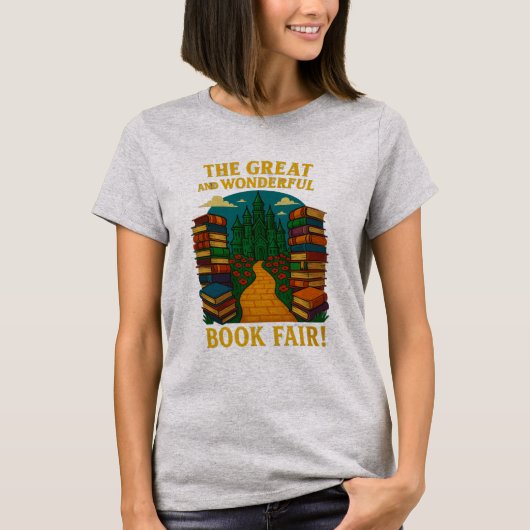 Boekenbeurs Gele Bakstenen Weg T-shirt (Voorkant)