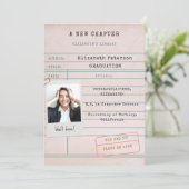 Boekenbibliotheek Kaart Foto Afstuderen Aankondigi (Staand voorkant)