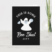 Boekenblad Grappige Ghost Halloween Quote Custom Kaart (Voorkant)