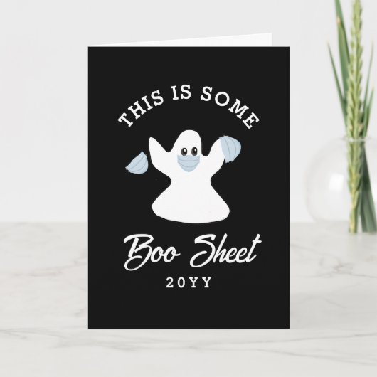 Boekenblad Grappige Ghost Halloween Quote Custom Kaart (Voorkant)