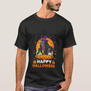 Boekenblad Scary Ghost Pumpkin Moon Witch Gorilla  T-shirt