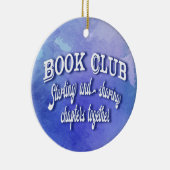 Boekenclub begint hoofdstukken samen met vrienden keramisch ornament (Rechts)