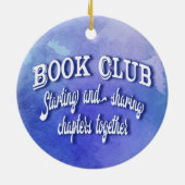 Boekenclub begint hoofdstukken samen met vrienden keramisch ornament (Achterkant)