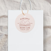 Boekenclub Bookish Hand getrokken vrijgezellenfees Bedankjes Labels