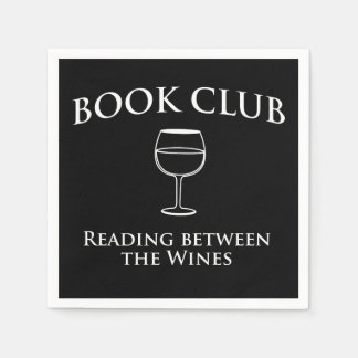 Boekenclub die tussen de wijnen leest servetten