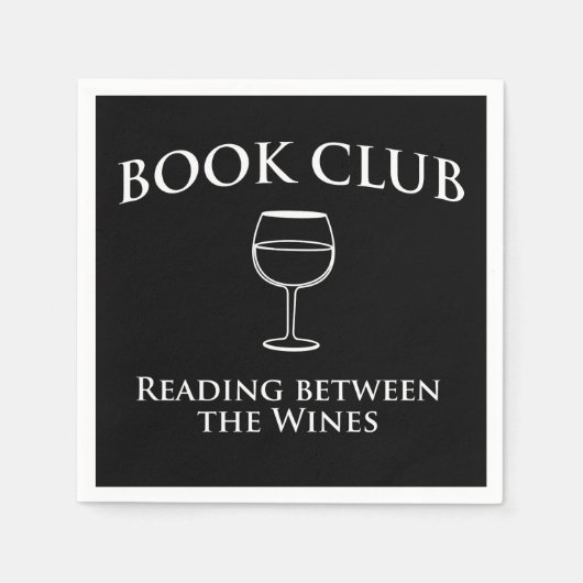 Boekenclub die tussen de wijnen leest servetten (Voorkant)