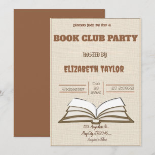 Boekenclub Feest Uitnodiging – Knus Lees Avond