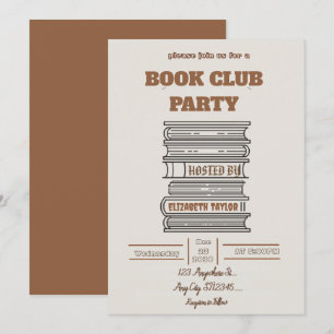 Boekenclub Feest Uitnodiging – Knus Lees Avond