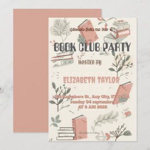 Boekenclub Feest Uitnodiging – Knus Lees Avond