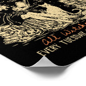 Boekenclub Funny Bookish Halloween Spooky Reading  Poster (Hoek)