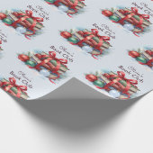 Boekenclub Kerstmis gepersonaliseerd Cadeaupapier (Hoek)