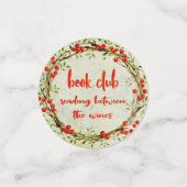 Boekenclub lezen tussen het bloemmotief van Wines Confetti (Kleine voorkant)
