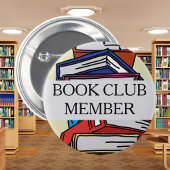 Boekenclub lid badge bookish lezer lover boeken ronde button 5,7 cm