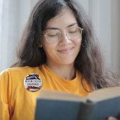 Boekenclub lid badge bookish lezer lover boeken ronde button 5,7 cm