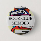 Boekenclub lid badge bookish lezer lover boeken ronde button 5,7 cm (Voorkant)