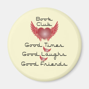 boekenclub met hartontwerp magneet