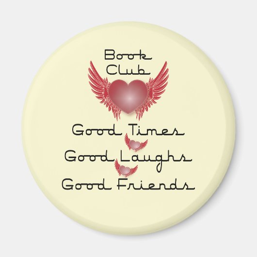 boekenclub met hartontwerp magneet (Voorkant)