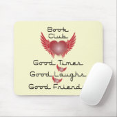 boekenclub met hartontwerp muismat (Met muis)