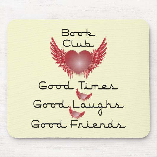 boekenclub met hartontwerp muismat (Voorkant)