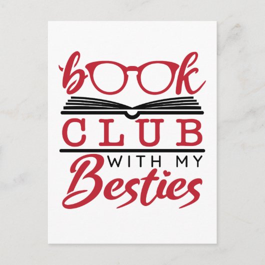 Boekenclub met Mijn Besties Briefkaart (Voorkant)
