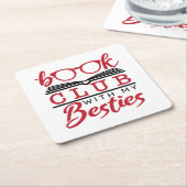 Boekenclub met Mijn Besties Kartonnen Onderzetters (Schuin)