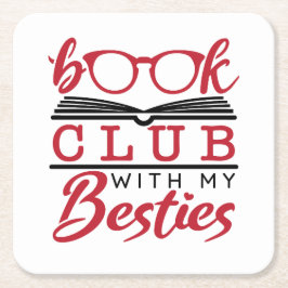 Boekenclub met Mijn Besties Kartonnen Onderzetters