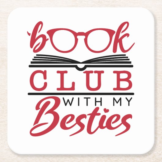 Boekenclub met Mijn Besties Kartonnen Onderzetters (Voorkant)