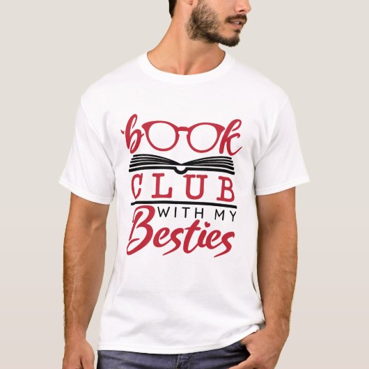 Boekenclub met Mijn Besties T-shirt (Voorkant)