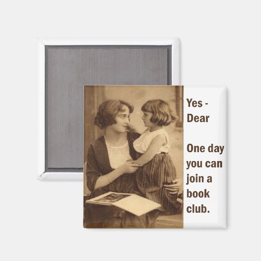 Boekenclub moeder en dochter magneet (Voorkant / Achterkant)