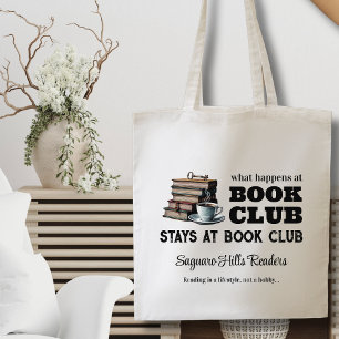 Boekenclub Naam Boekenliefhebber Grappige schrijve Tote Bag