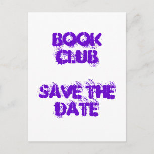 Boekenclub -Save the Date- Briefkaart