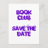 Boekenclub -Save the Date- Briefkaart (Voorkant)
