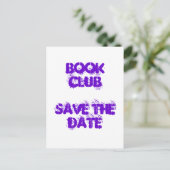 Boekenclub -Save the Date- Briefkaart (Staand voorkant)