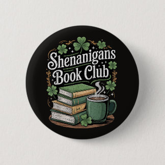Boekenclub St. Patrick's Day Ronde Button 5,7 Cm