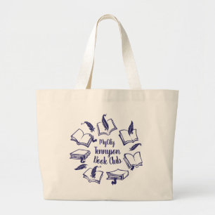 Boekenclub-tas (aanpasbaar) grote tote bag