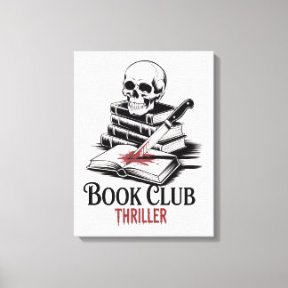 Boekenclub Thriller Canvas Afdruk