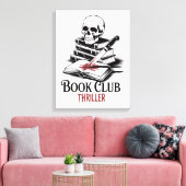 Boekenclub Thriller Canvas Afdruk (Insitu (Woonkamer))