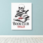 Boekenclub Thriller Canvas Afdruk (Insitu (Houten vloer))
