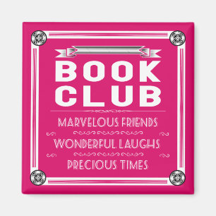  boekenclub Typografie Roze Magneet