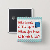 boekenclub vierkante button 5,1 cm (Voorkant /achterkant)