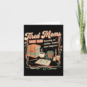 Boekenclub voor vermoeide moeders Retro ontwerp Fu Kaart
