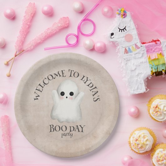 Boekendag Kawaii Ghost Halloween Verjaardag Papieren Bordje (Feest)
