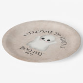 Boekendag Kawaii Ghost Halloween Verjaardag Papieren Bordje (Gekanteld)