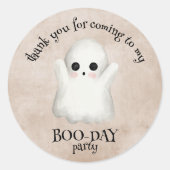 Boekendag Kawaii Ghost Halloween Verjaardag Ronde Sticker (Voorkant)