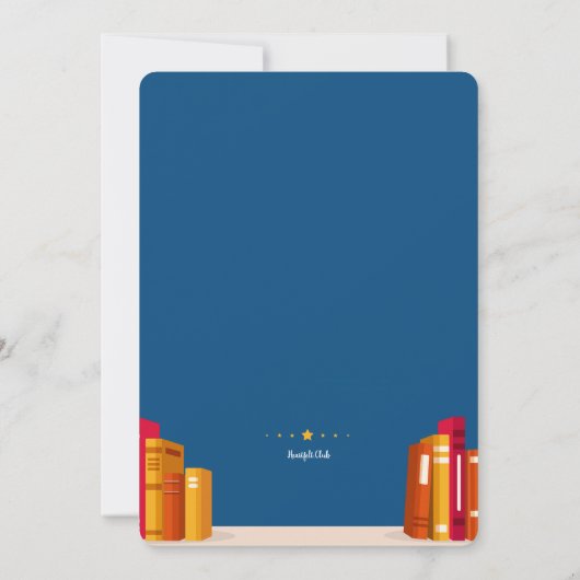 Boekends Graduation Party Kaart (Achterkant)