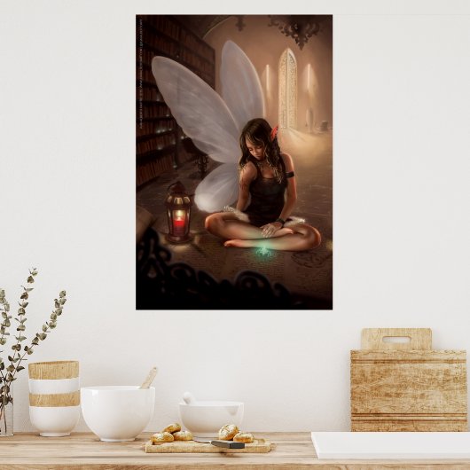 Boekenfeiguur Poster (Keuken)