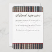  boekenkast avonduitnodiging kaart (Achterkant)